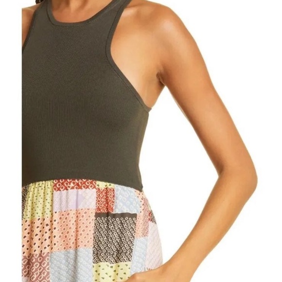 CINQ A SEPT PATCHWORK MAXI/MIDI DRESS SZ6 - Picture 7 of 7